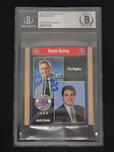 1998 Chicago Cubs Fan Convention #18 Pat Hughes BAS Authentic Auto "HOF 23 - Picture 1 of 2