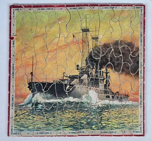 1920s Litho Puzzle - Battleship North Dakota • George Harden • Madmar Quality - Picture 1 of 6