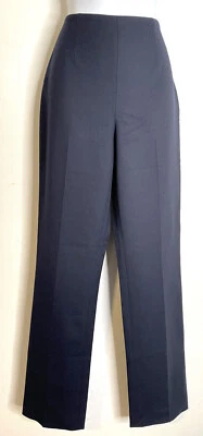 Pantalones Ralph Lauren Etiqueta Negra Azul Marino Mezcla Lana Pantalones 2 Elastizados Foto 1 de 4