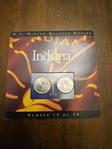 US Minted Quarter Dollar Indiana  Numbered Coin Set Sealed 19 Of 50 - Picture 1 of 1