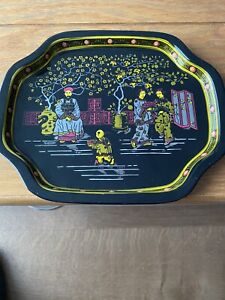 The Metal Tray Manufacturing Co Vintage Small Oriental Tray
