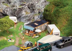 FALLER Kit CASA MOBILE scala 1/87 HO per scena campeggio 142 pezzi in 7 colori - Foto 1 di 5
