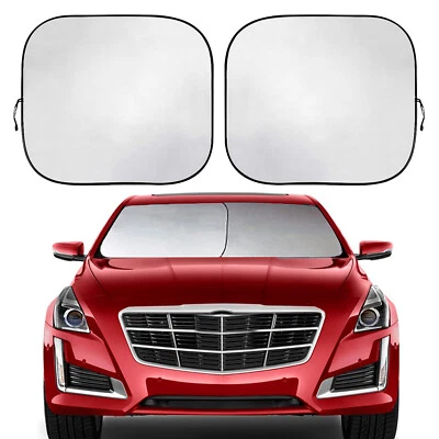 2x For Cadillac Car Windshield Sun Shade Anti UV Reflective Window Shield Cover - Image 1 of 4