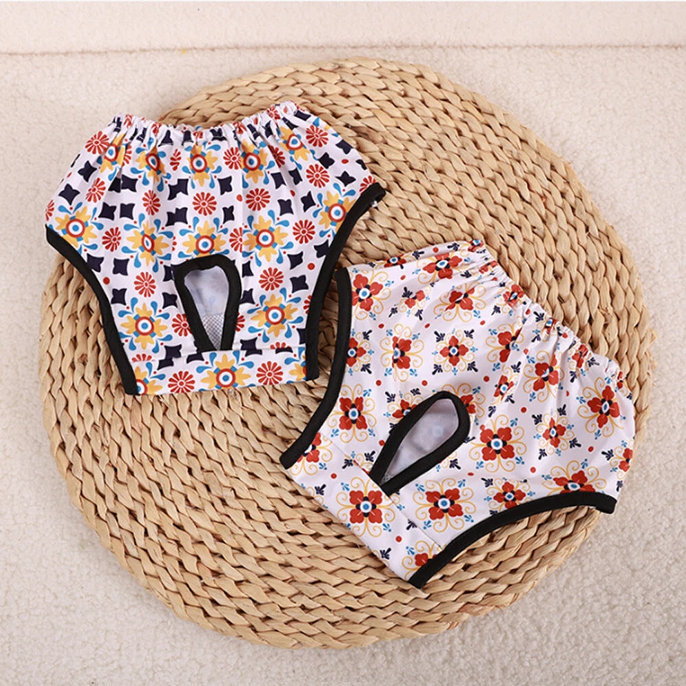 Pañal elástico lavable para perros mascotas pantalones menstruales hembra pequeño mediano cachorro perro η Foto 1 de 4