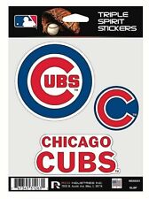 Chicago Cubs MLB Triple Spirit Stickers / Decals  3 Pack *Free Shipping