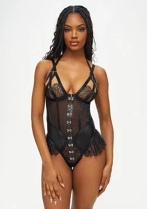 Ann Summers Exuberant Crotchless Teddy Black Sizes 6 to 26 RRP £36 - Picture 1 of 8