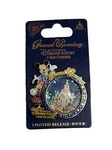 Disney Shanghai Resort Grand Opening SHDL Mickey Minnie Castle Snowglobe LR Pin - Picture 1 of 1