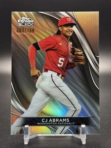 2024 Topps Chrome Black CJ Abrams Chrome Refractor /199 Washington Nationals - Picture 1 of 3