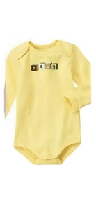 NWT Infant 6-12 Gymboree BRAND NEW BABY Yellow One piece Long Sleeve Bodysuit - Picture 1 of 1