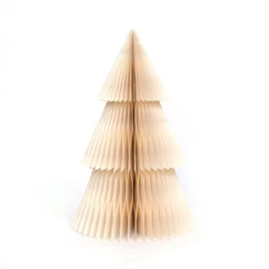Faltbarer Papierbaum Weihnachtsbaum Waben-Tannenbaum Dekor H20cm Ivory - Bild 1 von 4