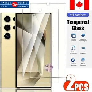 For Samsung Galaxy S25 S24 S23 Ultra S25 Plus Tempered Glass Screen Protector - Photo 1 sur 12