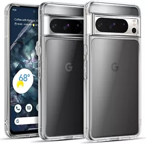 Google Pixel 8 Pro Hülle, durchsichtige Silikon Handyhülle + Displayschutzfolie + Kamera Protr - Bild 1 von 6
