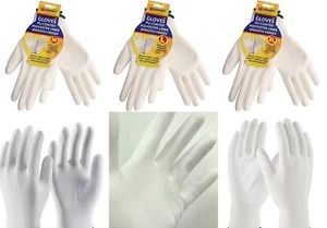 Work Gloves (M3) Pu Coated Decorator Ultra Grip DIY Painting Working Glove White - Picture 1 of 11