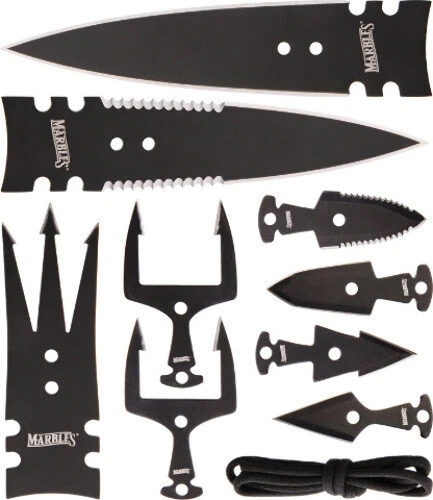 Marbles Mr379 Black Stainless Spear Heads Combo Set