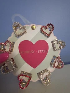 New mini rhinestone heart hair clips Set of 8 Mini Hair Clips Bling Bling‼️ - Picture 1 of 2