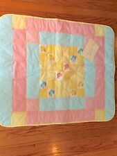 Vintage Care Bears Blanket quilt stored for years in smoke free home 