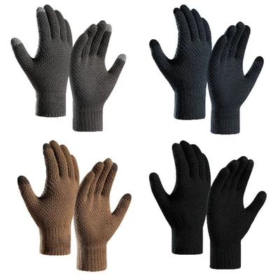 Guantes de Ciclismo de Invierno Pantalla Táctil Guantes de Bicicleta Térmicos Cálidos Mitones de Dedo Completo Foto 1 de 4