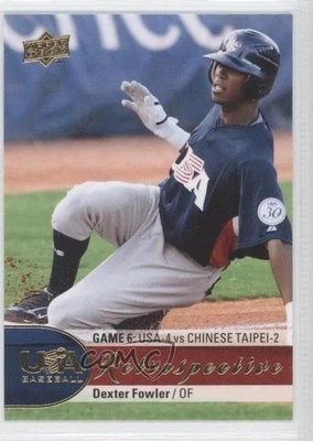 Retrospectiva del equipo nacional de Estados Unidos Upper Deck 2009 Dexter Fowler #USA-6 novato radiocontrol Foto 1 de 2