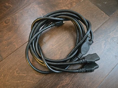 VOLEX 10ft 16AWG 13A Y-Splitter 3-Prong Computer Dual Duo Power AC Cord Cable - Image 1 of 4