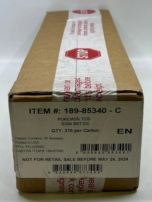 Pokemon TCG Scarlet & Violet Twilight Masquerade Booster 6-Box Case SEALED - Image 1 of 2