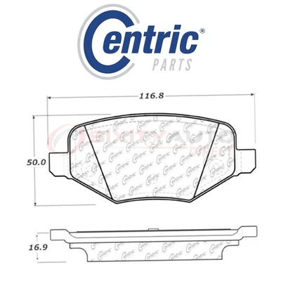 Centric Posi Quiet Disc Brake Pads w Shims for 2017 Ford Explorer 3.5L V6 - qg - Image 1 of 4