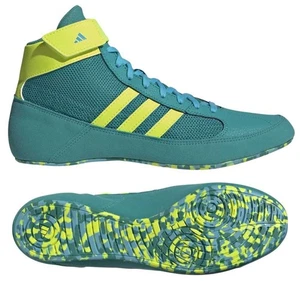 Adidas Havoc Kids Wrestling Boots Children Green Boxing Training Shoe Boys Girls - Picture 1 of 8