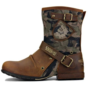 Stivale da cowboy uomo outdoor comodo traspirante tubo medio alto - Foto 1 di 7