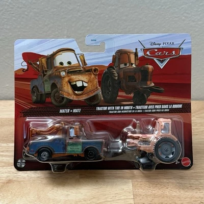 2026 Disney Pixar Cars MATER & TRACTOR with Tire in Mouth Two Pack NEW - Image 1 of 4