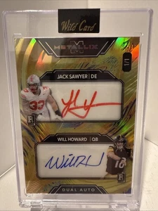 Will Howard Jack Sawyer 1/1 Dual Auto - 2025 Wild Card Metallix Gold - Picture 1 of 2