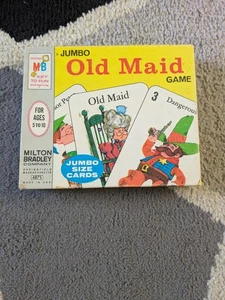 Vintage 1968 Old Maid Jumbo Card Game Milton Bradley 4875 Complete - Picture 1 of 3