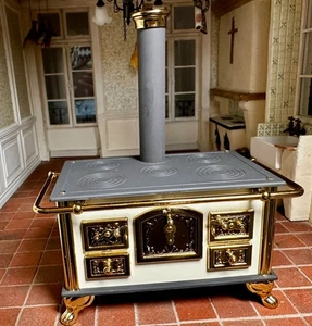 Dolls house miniature 1:12 new + boxed vintage BODO HENNIG stove cooker range - Bild 1 von 11