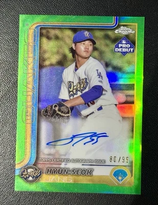2025 Topps Pro Debut Hyun-Seok Jang Chrome Refractor Auto /99 On Card Auto - Image 1 of 2