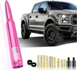 Car Bullet Antenna,Truck Exterior Decoration New Upgrade Pink-U.S. Flag - Picture 1 of 7