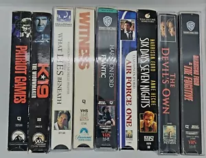 Vintage LOT of 9 Movies (VHS) Harrison Ford Collection The Fugitive K19 Mint! 🎬 - Picture 1 of 8