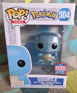 Squirtle Pop 504 Glitter- Pokemon Funko Pop! - 2021 Fall Convention Vaulted +P/P - Picture 1 of 10