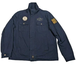 Giacca Moto Harley Davidson Patch Esercito Meccanico Garage L Tela Blu - Foto 1 di 10