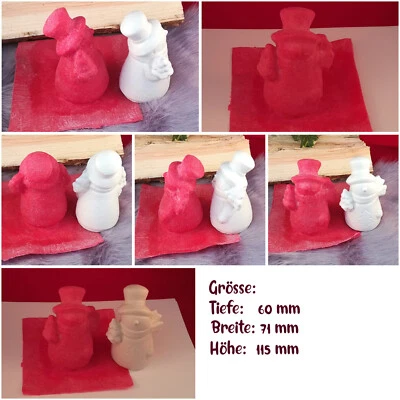 HANDARBEIT Stampo per colata di lattice fatto a mano stampo per colata di calcestruzzo Natale pupazzo di neve (064)