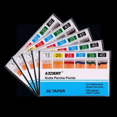 5 X Root Canal Dental Gutta Percha Points Endodontics 15#-40# 120Pcs/Pack - Image 1 of 4