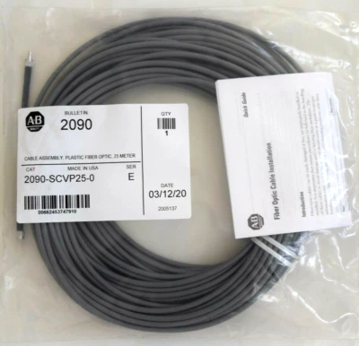 Cable de fibra óptica de plástico Rockwell Allen Bradley 2090-SCVP25-0 Kinetix 25 m *NUEVO Foto 1 de 4