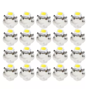 20pcs White B8.4D 5050-SMD LED Bulbs Auto Instrument Cluster Gauge Panel Lights - Picture 1 of 7