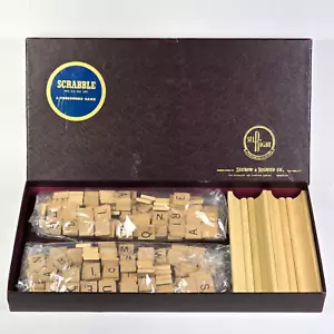 Vintage 1948 1953 SCRABBLE Crossword Board Game SELCHOW & RIGHTER Complete ++ - Picture 1 of 12