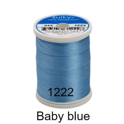 GUTERMANN SULKY 40 WT RAYON THREAD 850 YD EMBROIDERY QUILTING SEWING 1200-1299 - Image 1 of 4