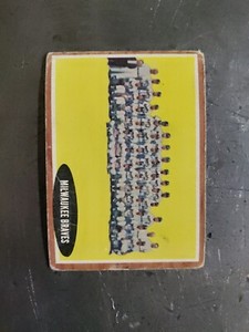 1962 Topps*  Baseball #158 Milwaukee Braves Team fair condition read description