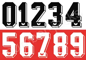 Filz 70er 80s Fußball Trikot Fußball Zahlen Heat Print Football Erima Style x - Bild 1 von 1