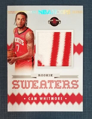 2023-24 NBA Hoops Rookie Sweaters Relic RSW-CAM Cam Whitmore RC Houston Rockets - Image 1 of 2