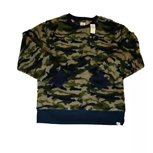 GAP Niños Camuflaje Estampado Sherpa Pullover Sudadera Verde Negro XXL - Imagen 1 de 6