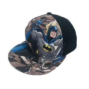 DC Comics Batman Snapback Adjustable Kids Youth Black Blue Hat Cap Concept One - Picture 1 of 12