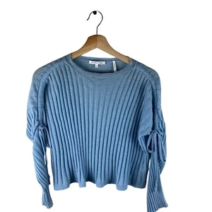 Helmut Lang Ribbed Cashmere Sweater Blue XS - Picture 1 of 6