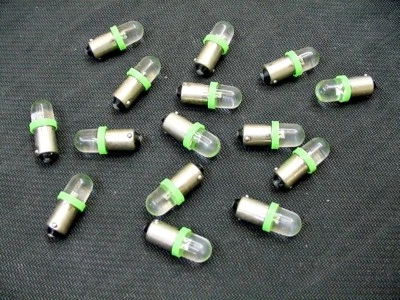 15 绿色 LED 仪表盘仪表板圆顶灯泡 BA9S 57 1895 AMC GMC — 第 1/4 张图片