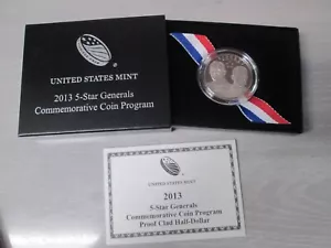 2013 5 Star Generals Proof Half Dollar Commemorative Coin - Picture 1 of 3